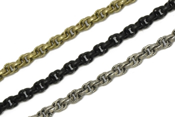 Smooth Chain Not Rope B83 - 4.5mm rope chain with smooth with textured sides