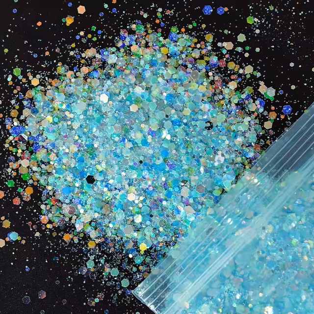 Gleeb Blue Glow in the Dark glitter - Blue