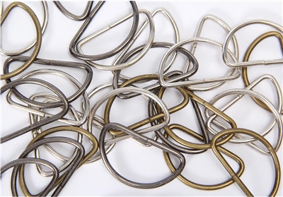 Macrame Wire Ring - Round Brass - Not Welded